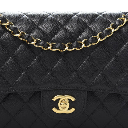 Chanel Caviar Quilted Medium Double Flap Black 11 of 12
