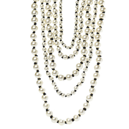 Chanel Pearl Multi Strand Long Necklace Gold 1 of 4