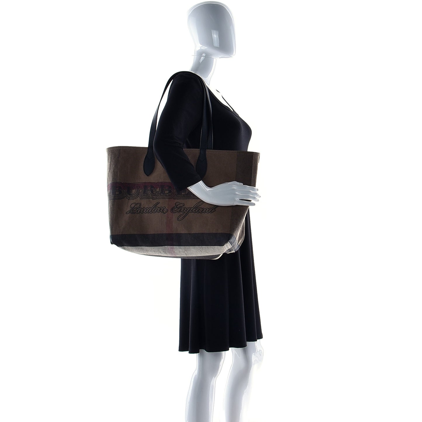 Coated Canvas Medium Reversible Doodle Tote Black