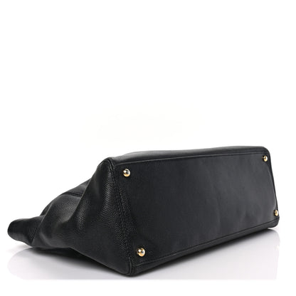 Chanel Calfskin Cerf Executive Shopper Tote Black 4 of 8