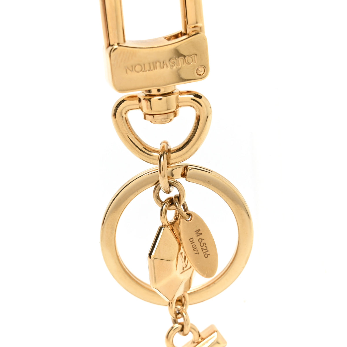 LV Facettes Bag Charm Key Holder Gold
