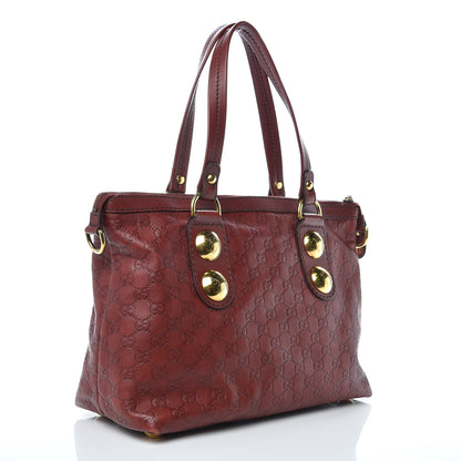 Gucci Guccissima Small Babouska Tote Burgundy 3 of 9