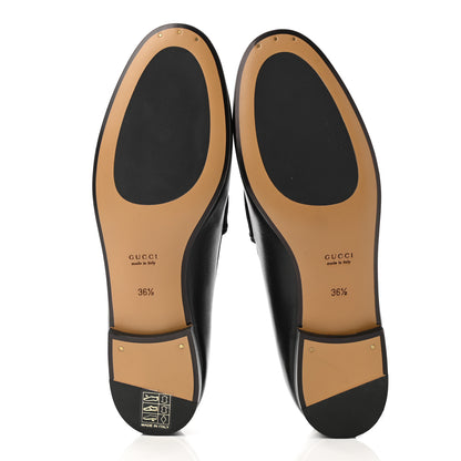 Gucci Calfskin Womens Jordaan Loafers 36.5 Black 5 of 9