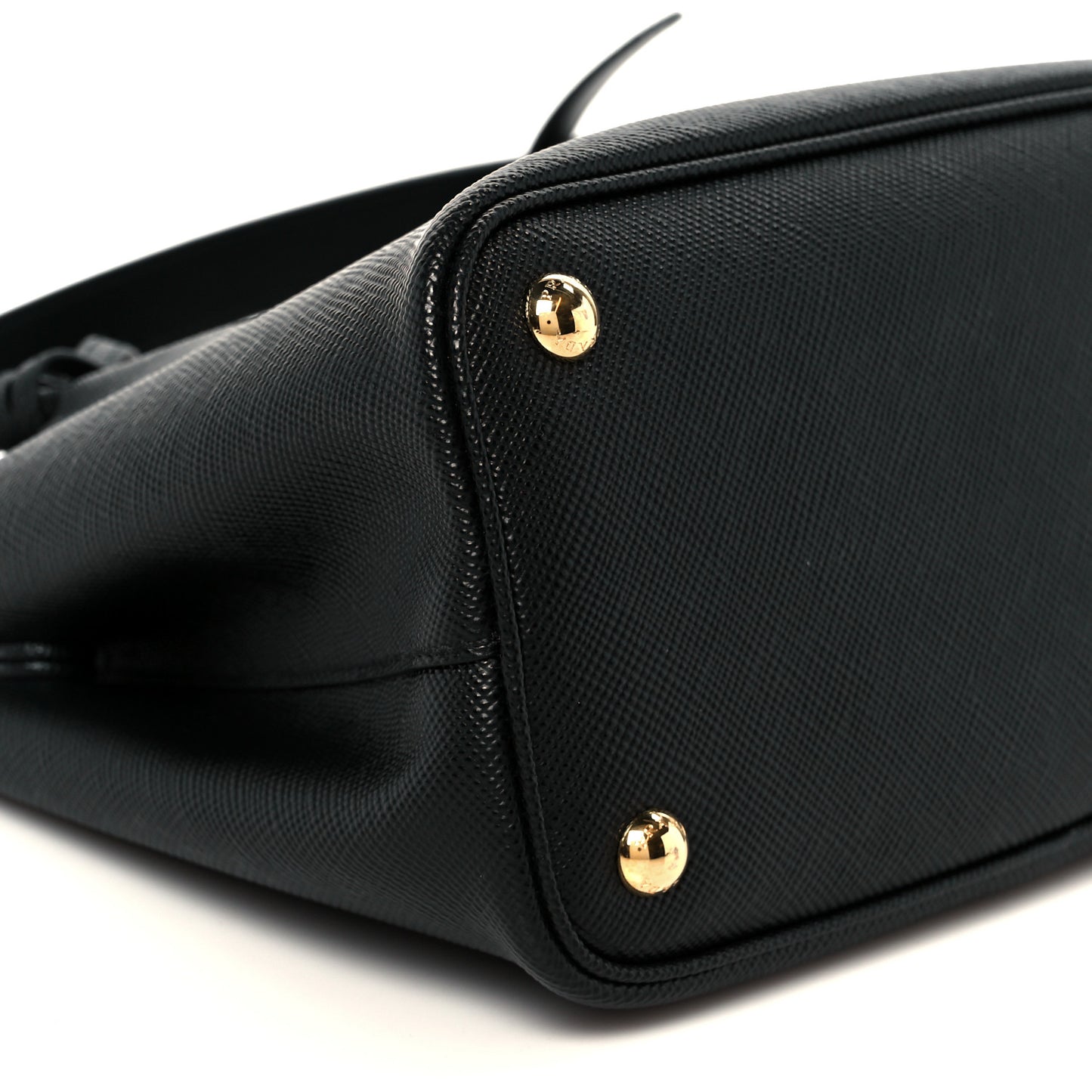 Saffiano Cuir Mini Double Bag Black