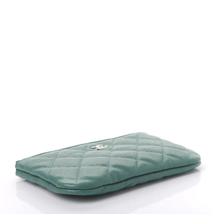 Chanel Caviar Quilted Small Cosmetic Case Green 4 of 11