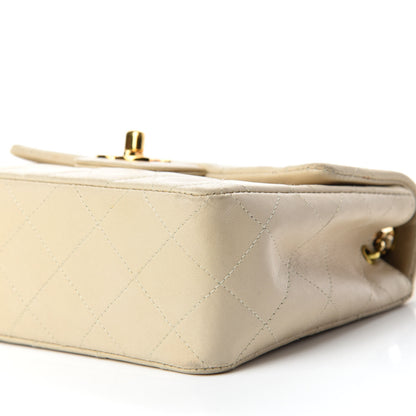Chanel Lambskin Quilted Mini Square Flap Beige 7 of 15