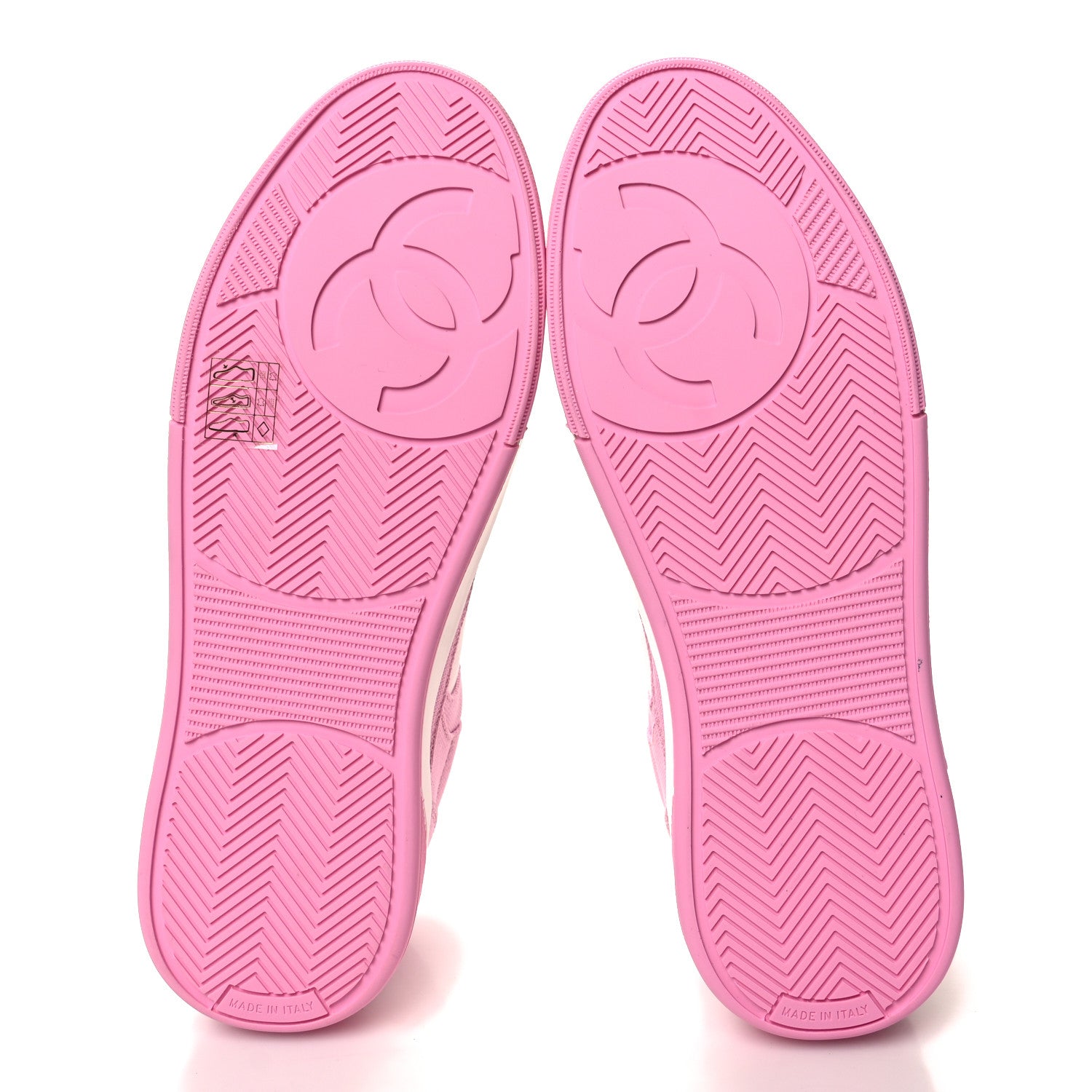 Chanel Cotton Sneakers 37 Pink White 9 of 17