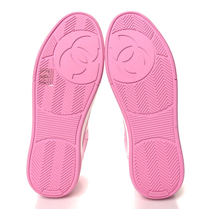 Chanel Cotton Sneakers 37 Pink White 9 of 17