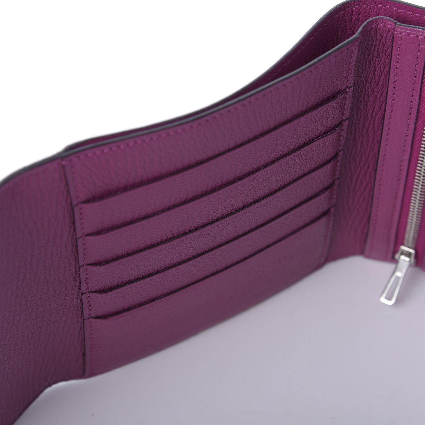 Chevre Mysore Clic 12 Wallet Rose Pourpre