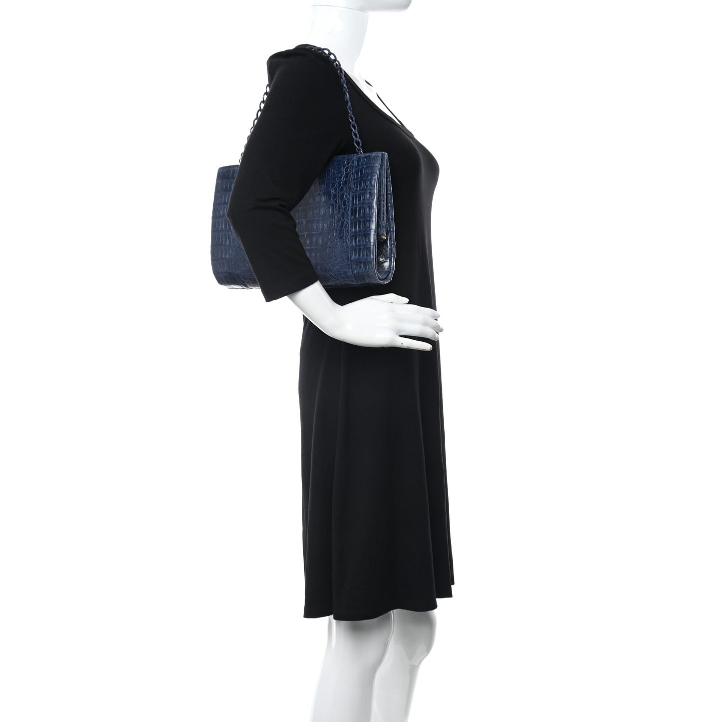 Crocodile Clutch Blue