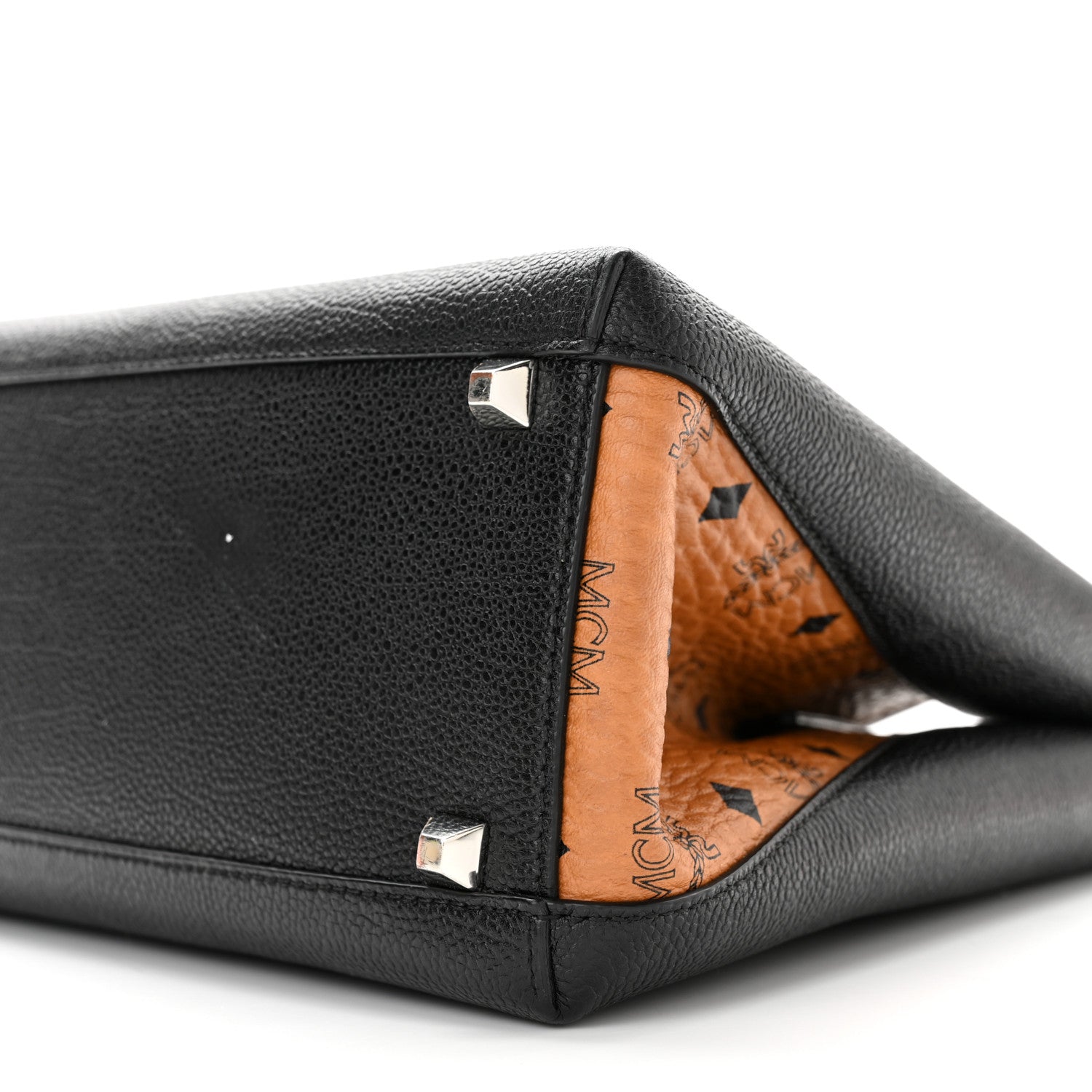 MCM Grained Calfskin Visetos Medium Sarah Hobo Black 9 of 11