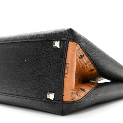 MCM Grained Calfskin Visetos Medium Sarah Hobo Black 9 of 11
