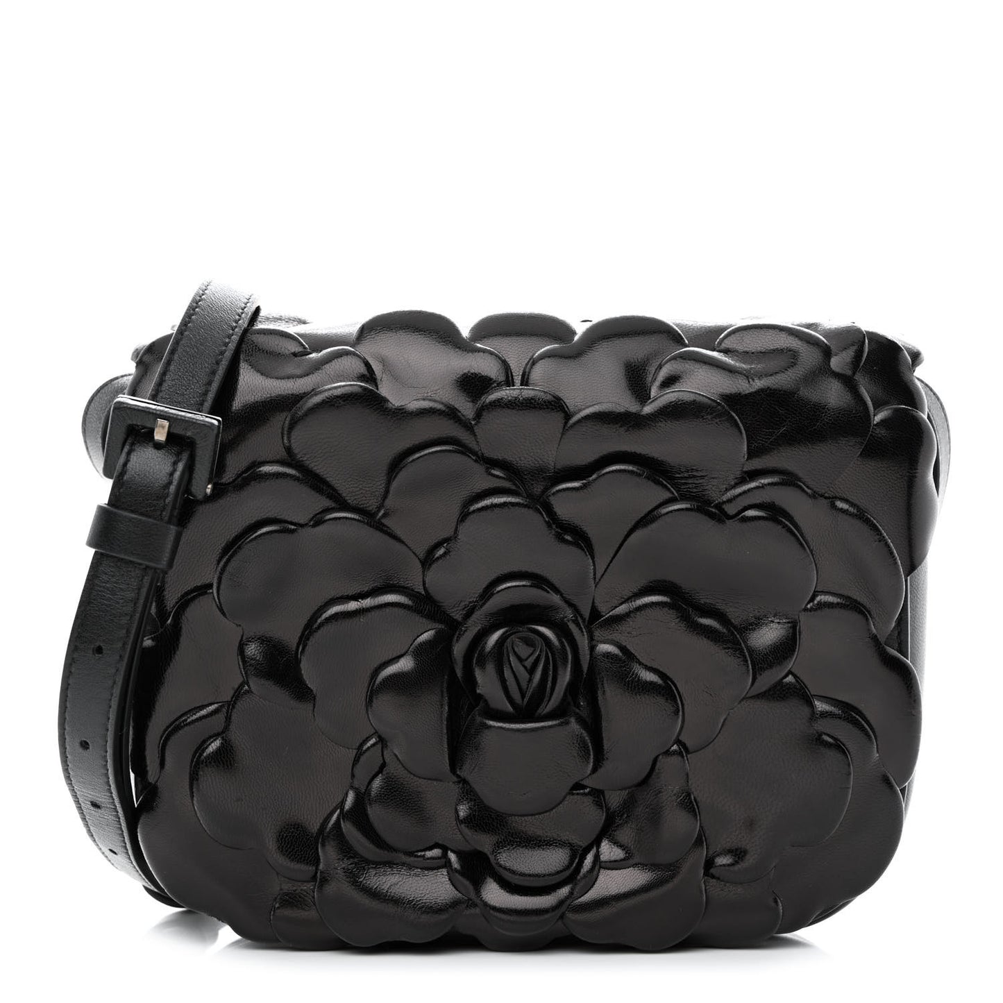 Nappa Atelier 03 Rose Edition Small Flap Crossbody Bag Black