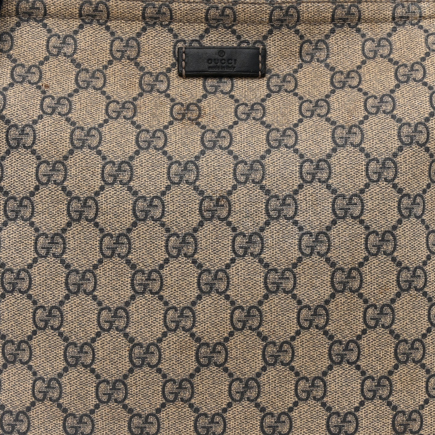 GG Plus Monogram Large Flat Messenger Bag Beige Blue