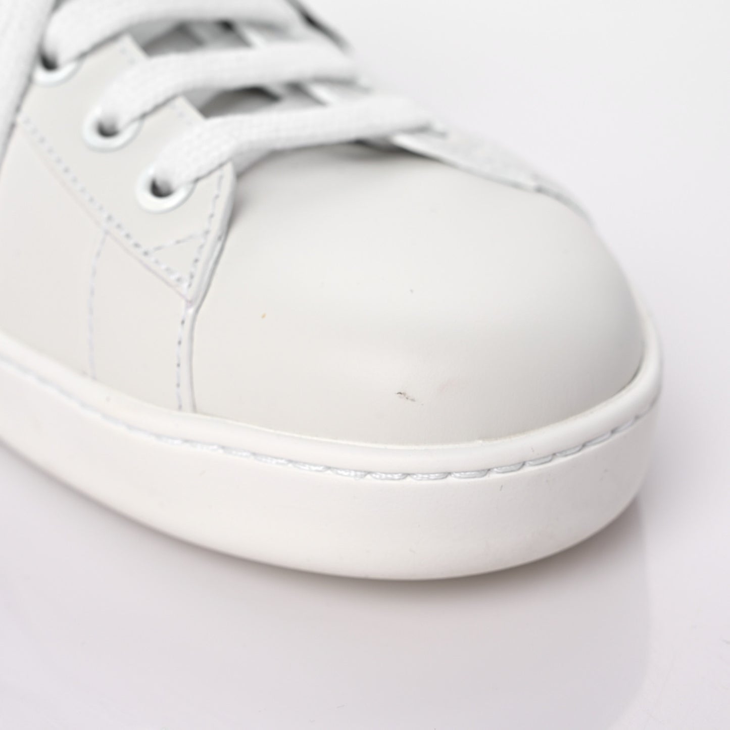 Calfskin Miro Soft Web Embroidered Mens Ace Sneakers 8 White Green