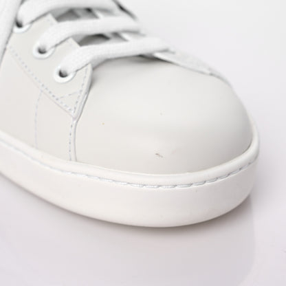 Gucci Calfskin Miro Soft Web Embroidered Mens Ace Sneakers 8 White Green 13 of 13