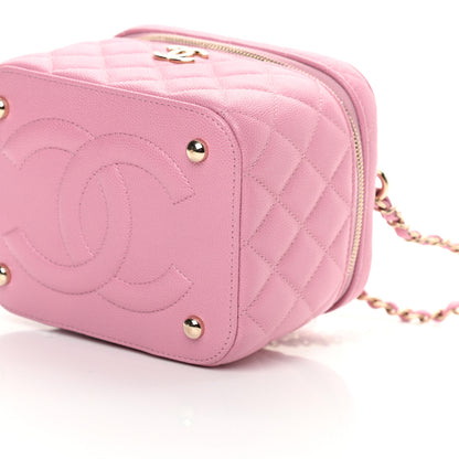 Chanel Caviar Quilted Small CC Vanity Case Light Pink 10 of 12