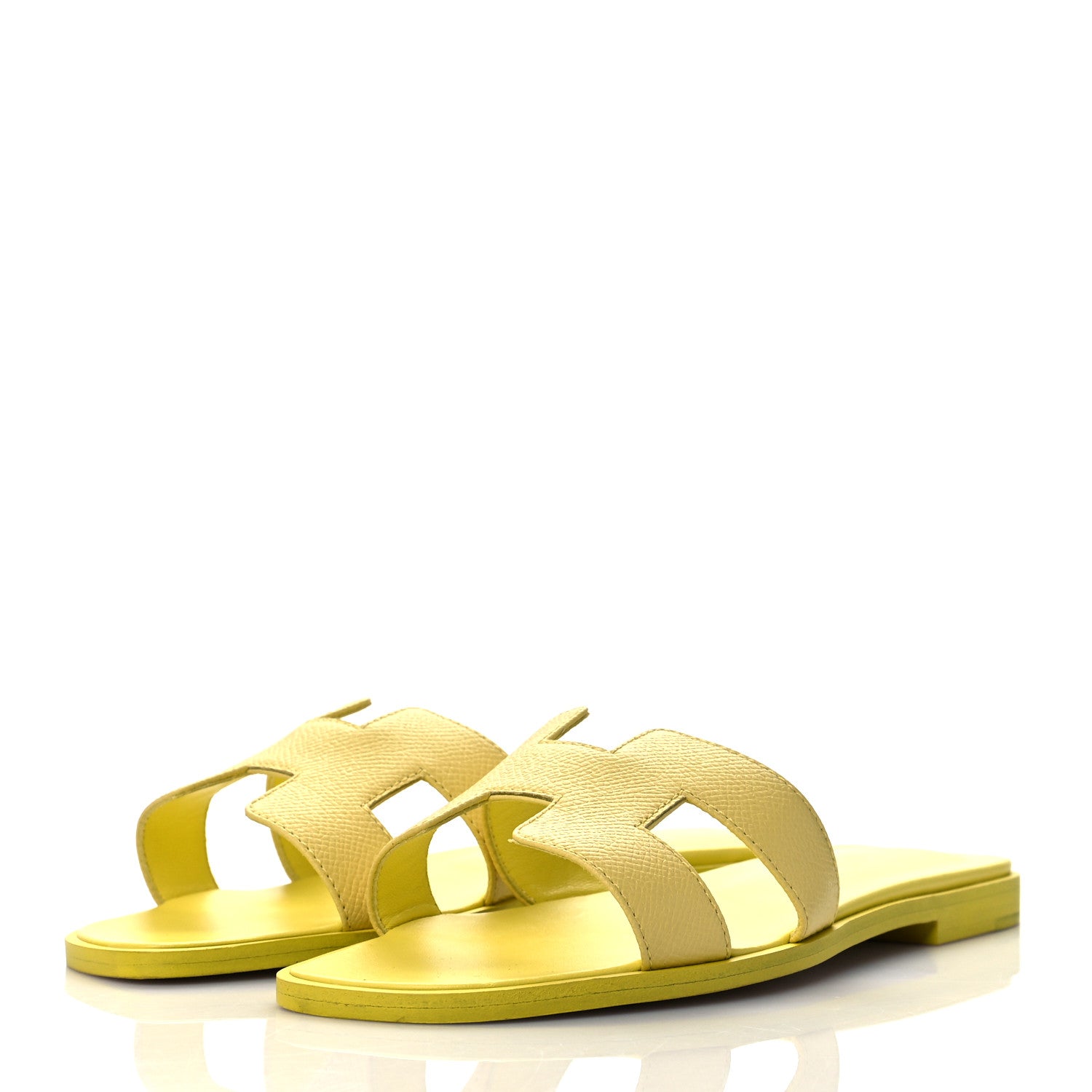 Hermes Epsom Oran Sandals 36 Jaune Pollen 3 of 9