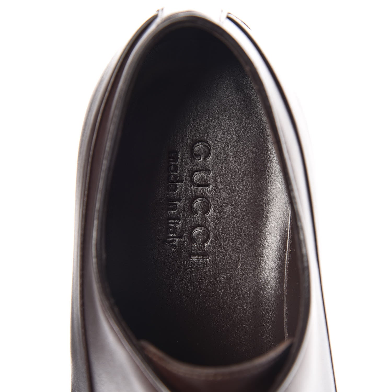 Gucci Calfskin Mens Lifford Lace Up Oxfords 41 Cocoa 7 of 11