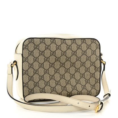 Gucci GG Supreme Monogram Small Horsebit 1955 Shoulder Bag Beige Mystic White 3 of 14