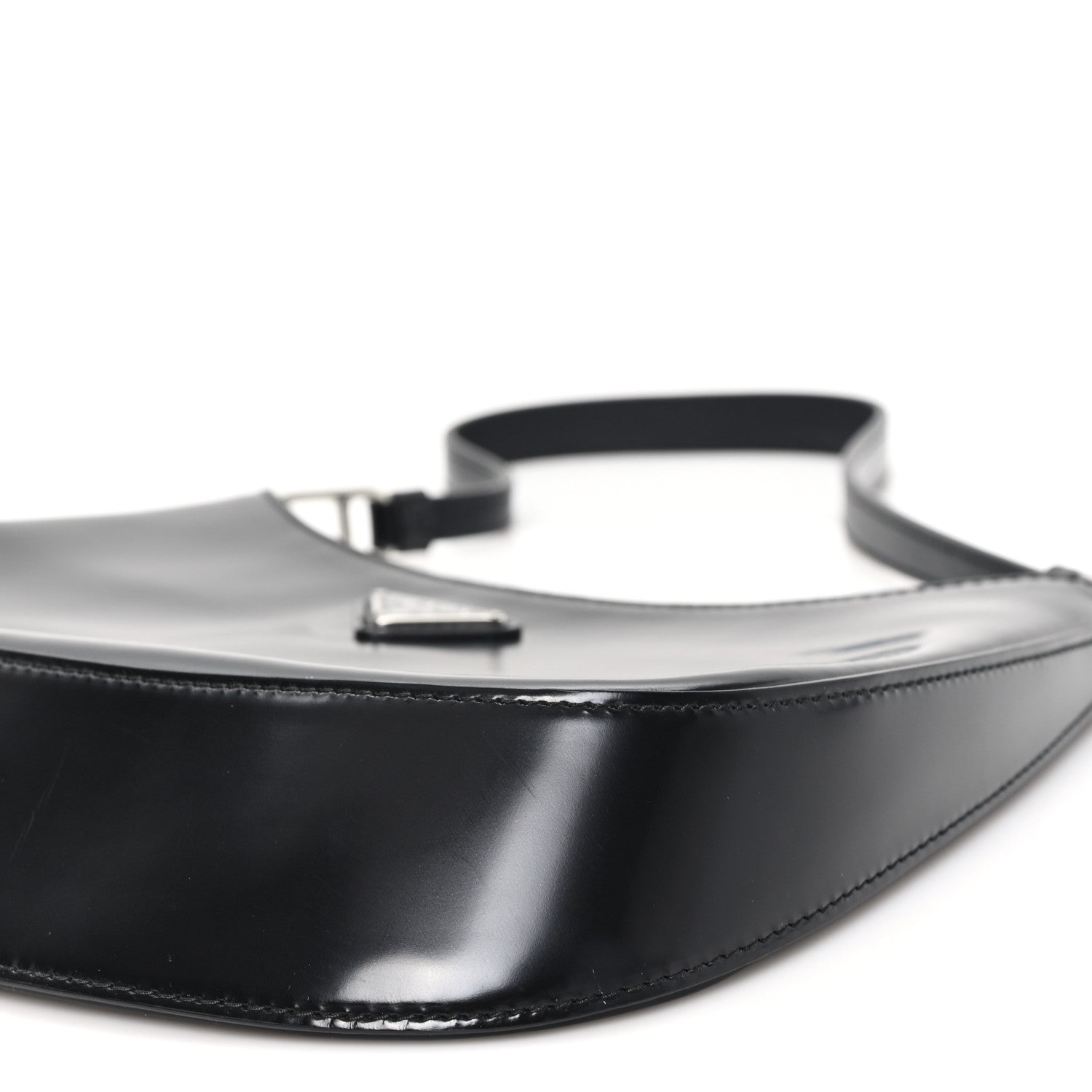 Prada Spazzolato Cleo Shoulder Bag Black 9 of 10