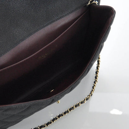 Chanel Iridescent Caviar Quilted Clutch Flap Black 7 of 8