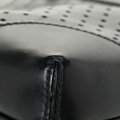 Gucci Calfskin Perforated GG Reins Hobo Black 10 of 18