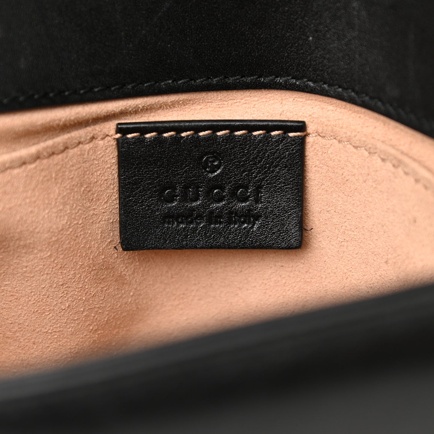 Calfskin Matelasse Pearly GG Marmont Chain Belt Bag Black