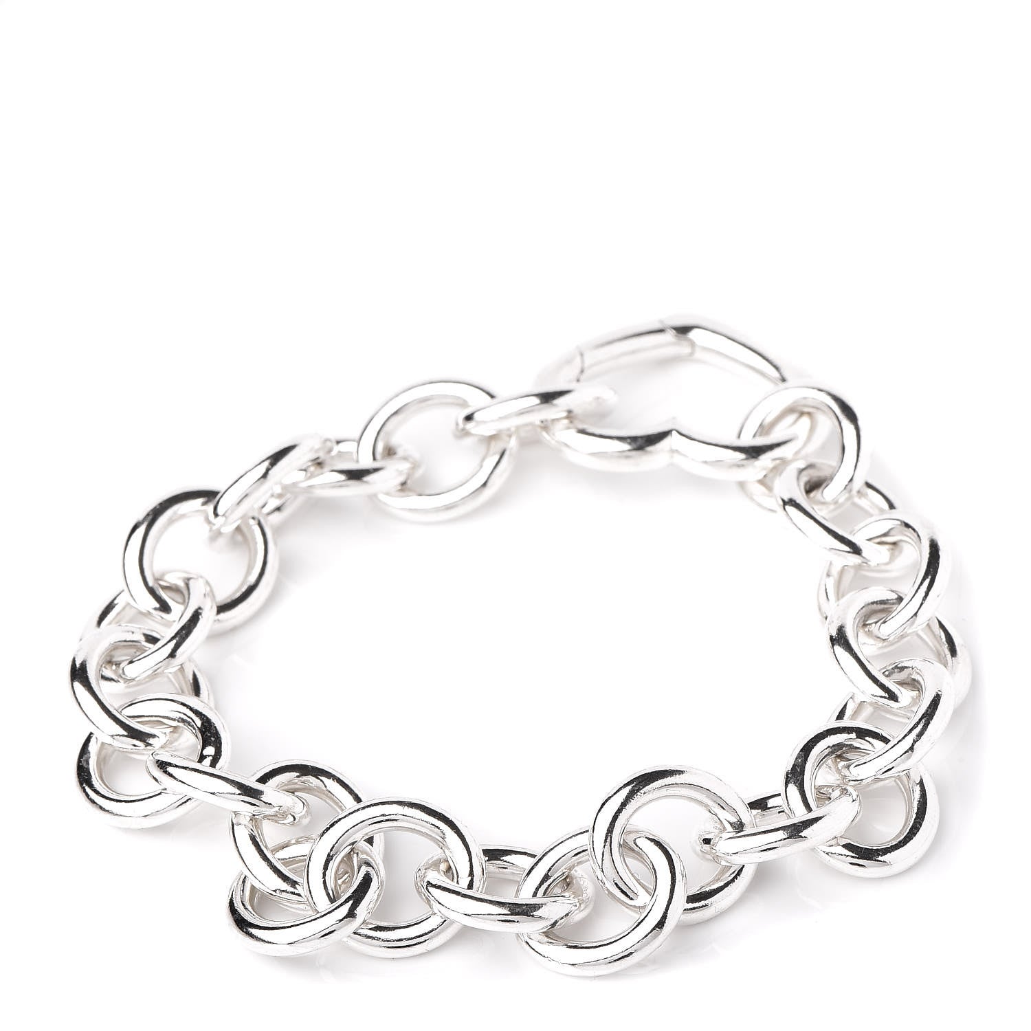 Tiffany Sterling Silver Open Heart Clasp Bracelet 3 of 4