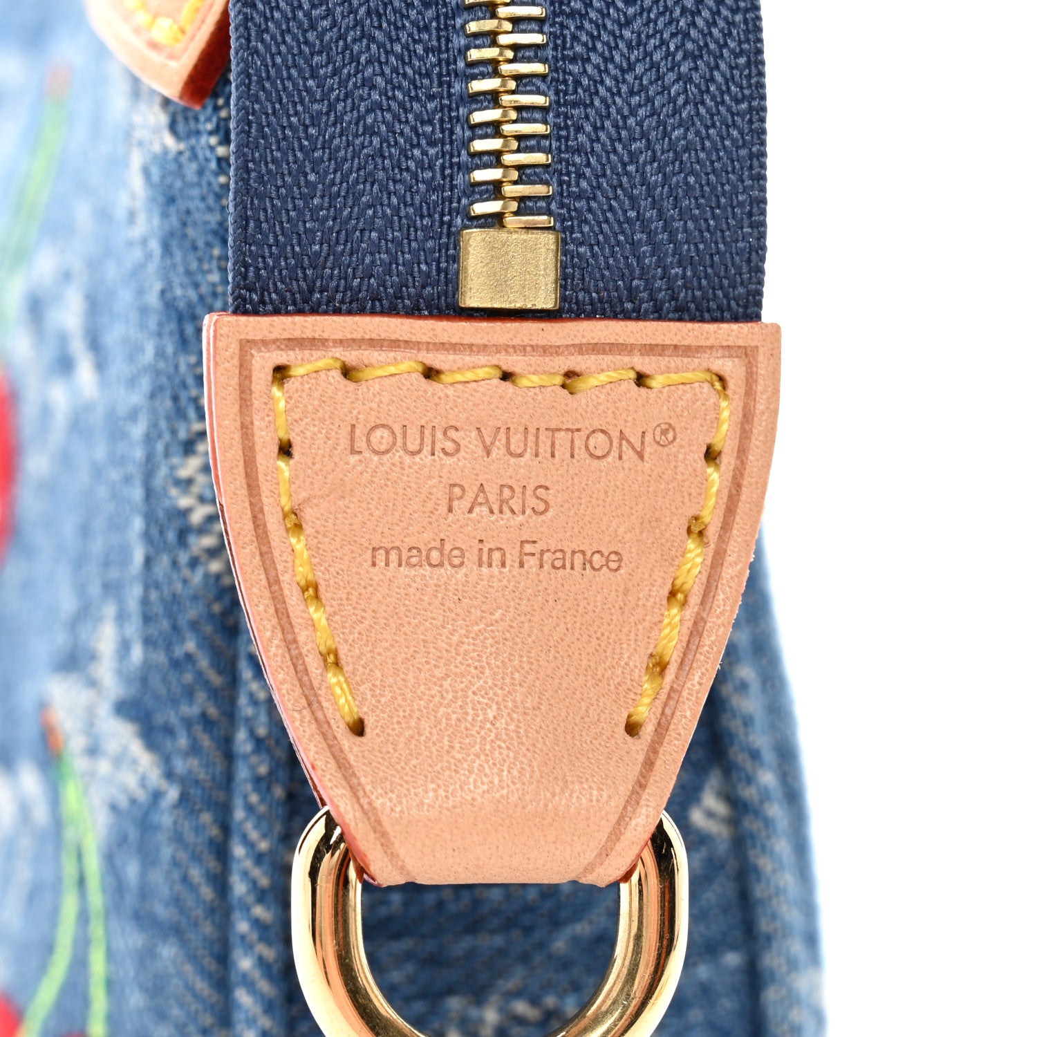 Louis Vuitton LV X TM Monogram Denim Cerises Pochette Accessories Blue 7 of 10