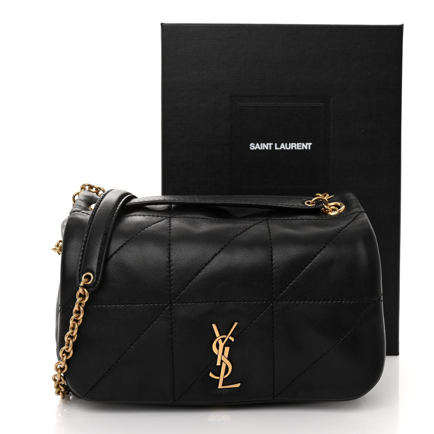 Lambskin Matelasse Monogram Mini Jamie 4.3 Black