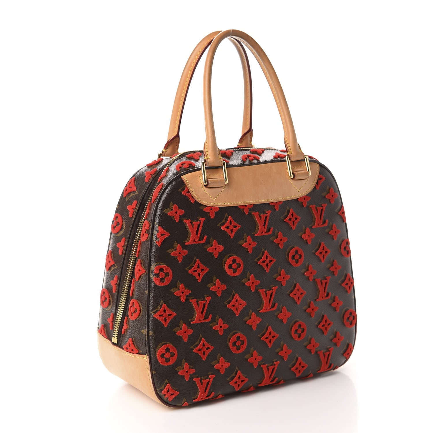 Louis Vuitton Monogram Tuffetage Deauville Cube Red 3 of 12