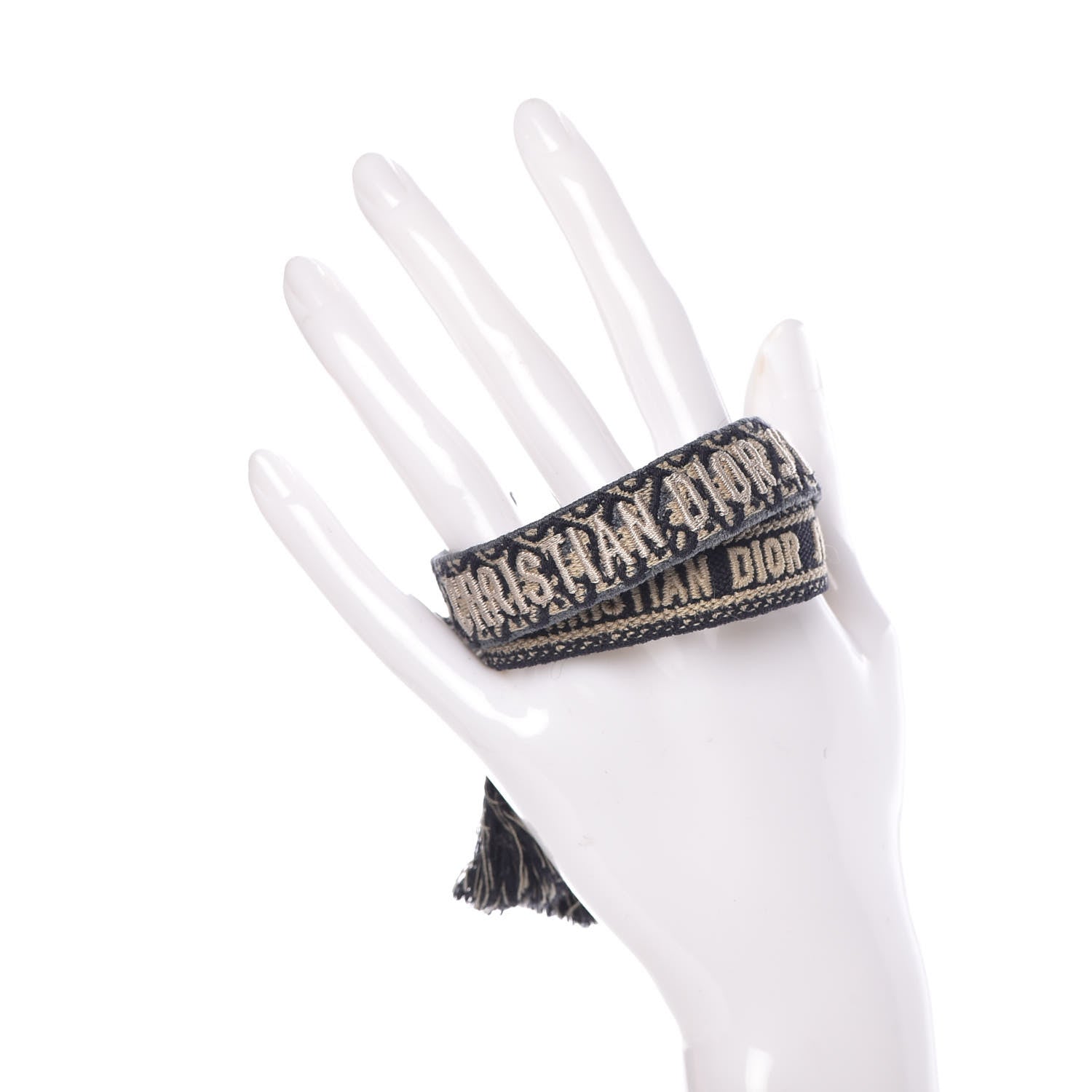 Christian Dior Woven Cotton J'Adior Friendship Bracelet Set Navy 2 of 5