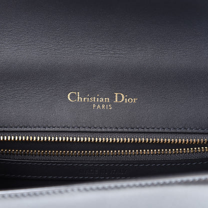 Christian Dior Metallic Patent Micro-Cannage Medium Diorama Flap Bag Silver 6 of 10
