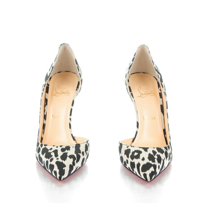 Christian Louboutin Tissu Leopardino Iriza 100 Pumps 40 Black White 2 of 7