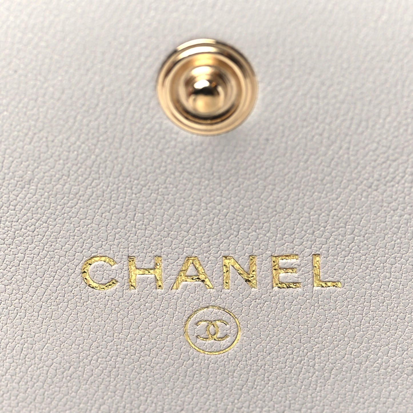 Lambskin Quilted Chanel 19 Flap Coin Purse With Chain Grey
