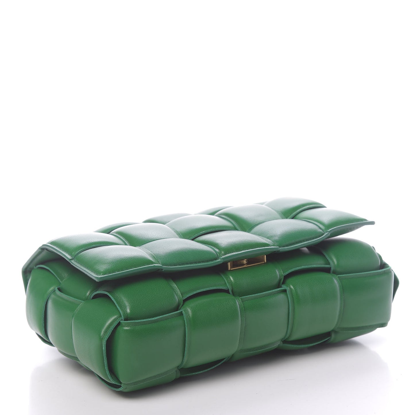 Nappa Maxi Intreccio Padded Cassette Crossbody Bag Racing Green