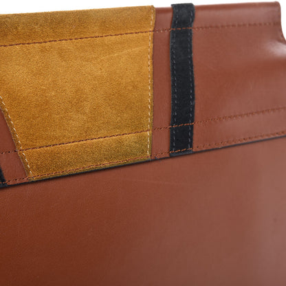 Chloe Suede Calfskin Patchwork Medium Faye Shoulder Bag Tobacco 8 of 8