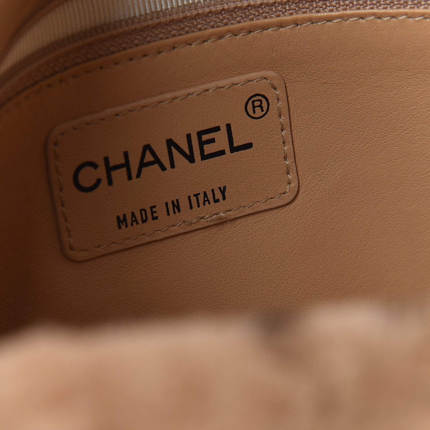 Chanel Lapin Fur Quilt Pattern Flap Beige 10 of 11