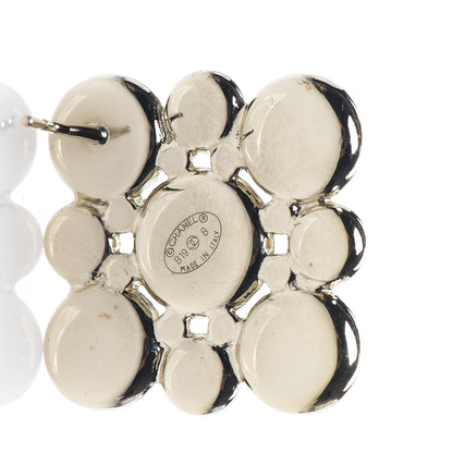 Chanel Enamel Pearl Crystal CC Earrings Black Gold 4 of 5