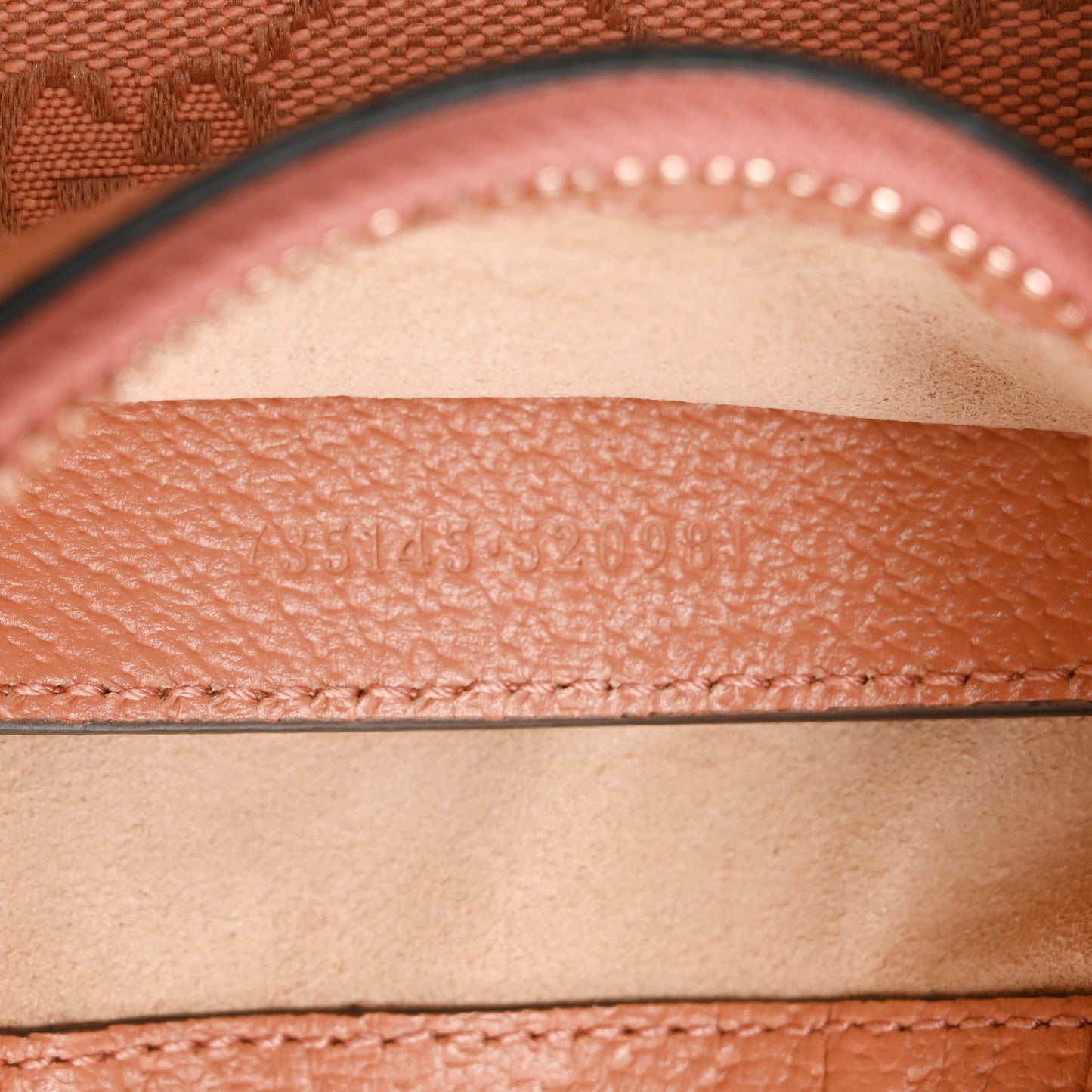 Monogram Textured Dollar Calfskin Small Ophidia Hobo Cloche Rose Pink Cloche Rose Pink