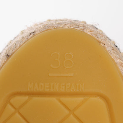 Chanel Toile CC Espadrilles 38 Red Black 6 of 7