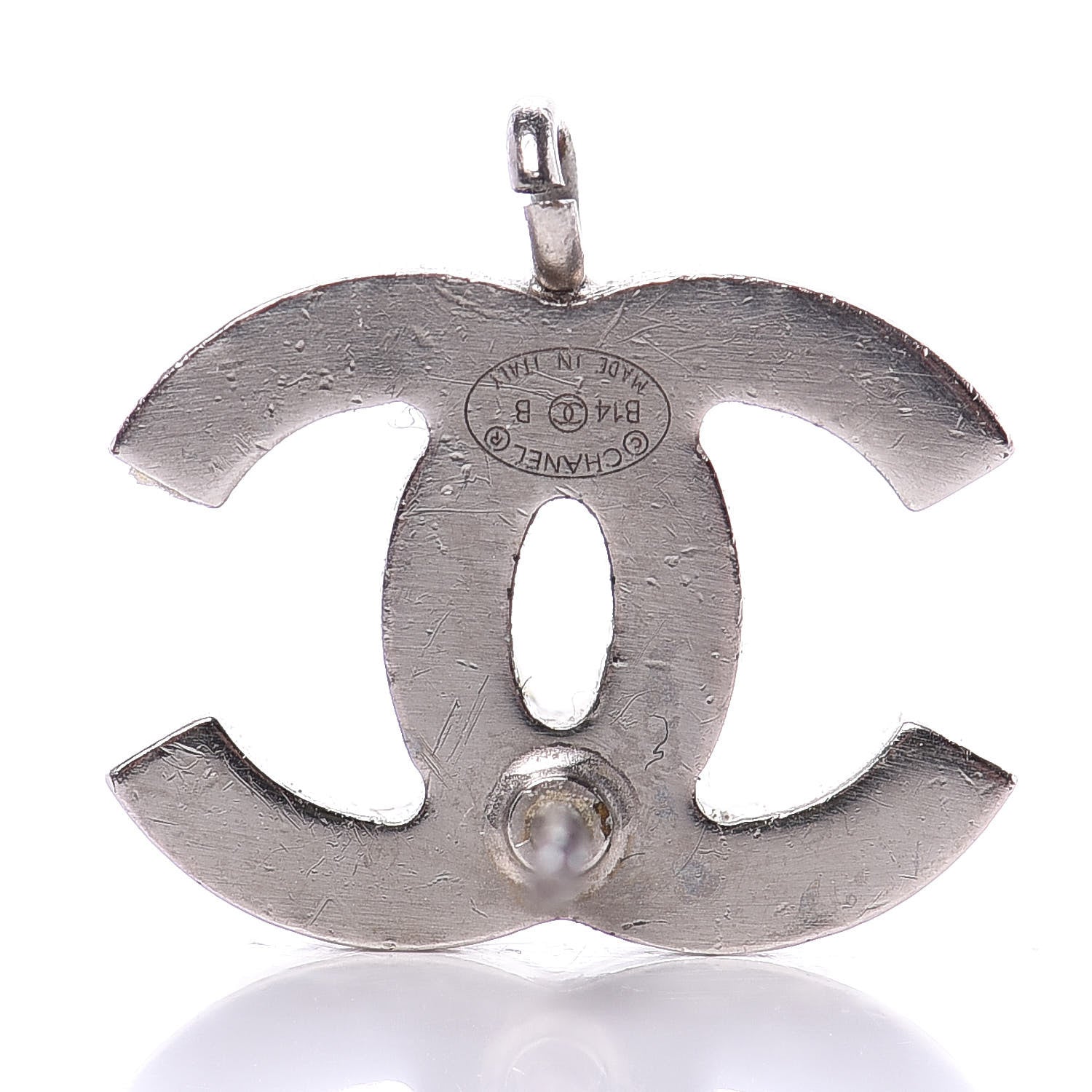 Chanel Baguette Crystal CC Earrings Silver 3 of 4