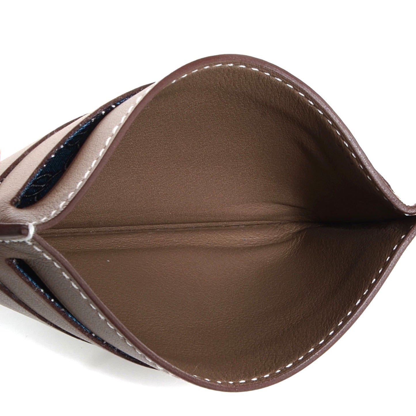 Swift Calfskin Citizen Twill Card Case Etoupe