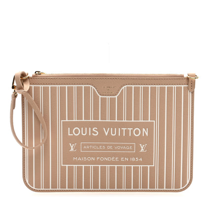 Louis Vuitton Calfskin Neverfull Inside Out MM Pochette Dune Hazelnut 1 of 6