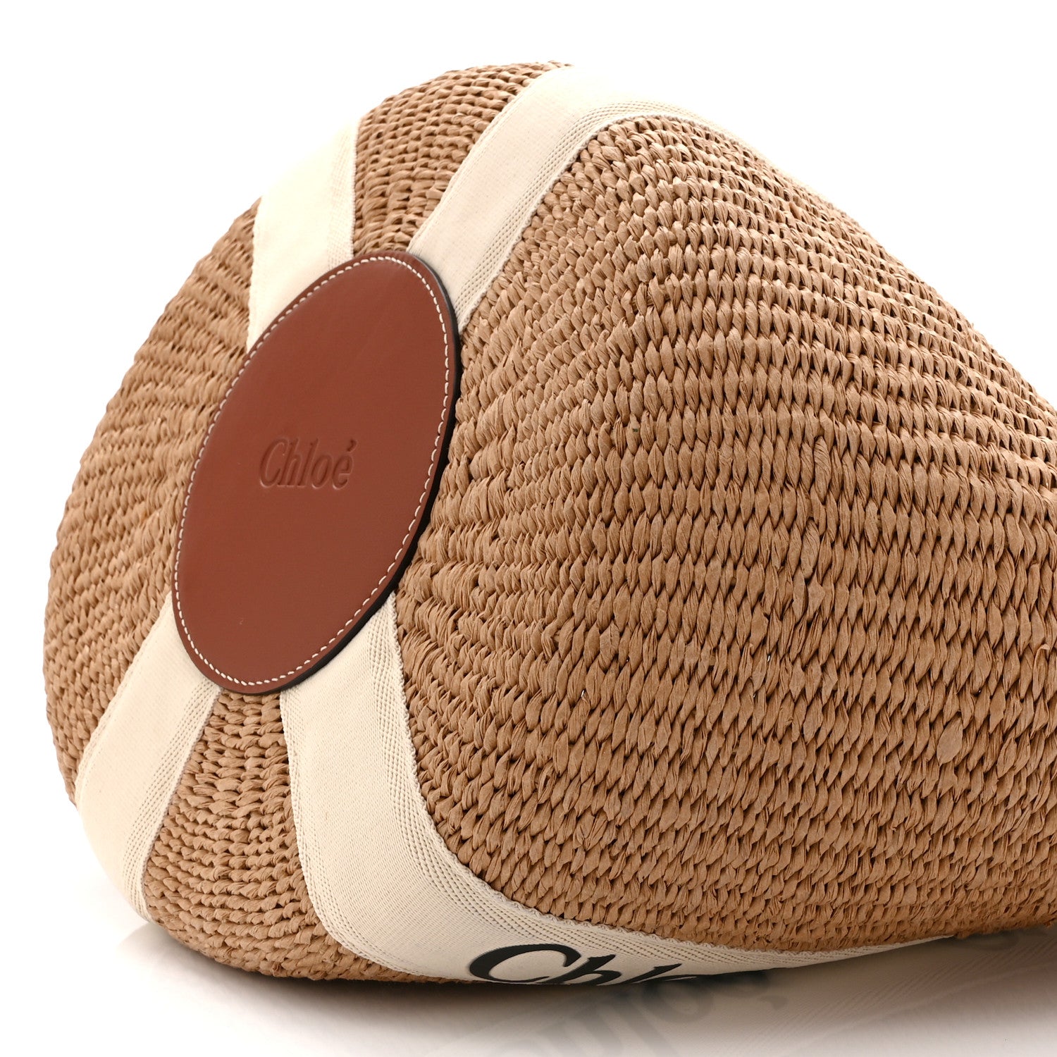 Chloe Raffia Medium Woody Tote White 10 of 10