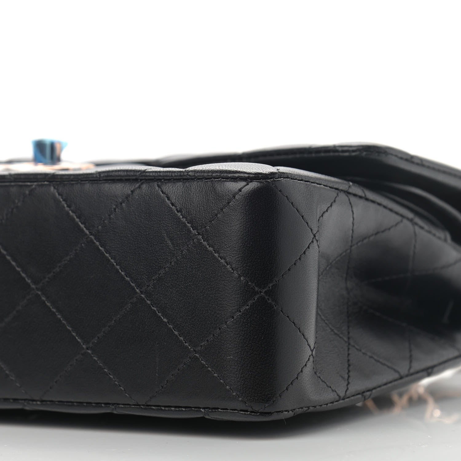 Chanel Lambskin Quilted Small Double Flap Black 10 of 13