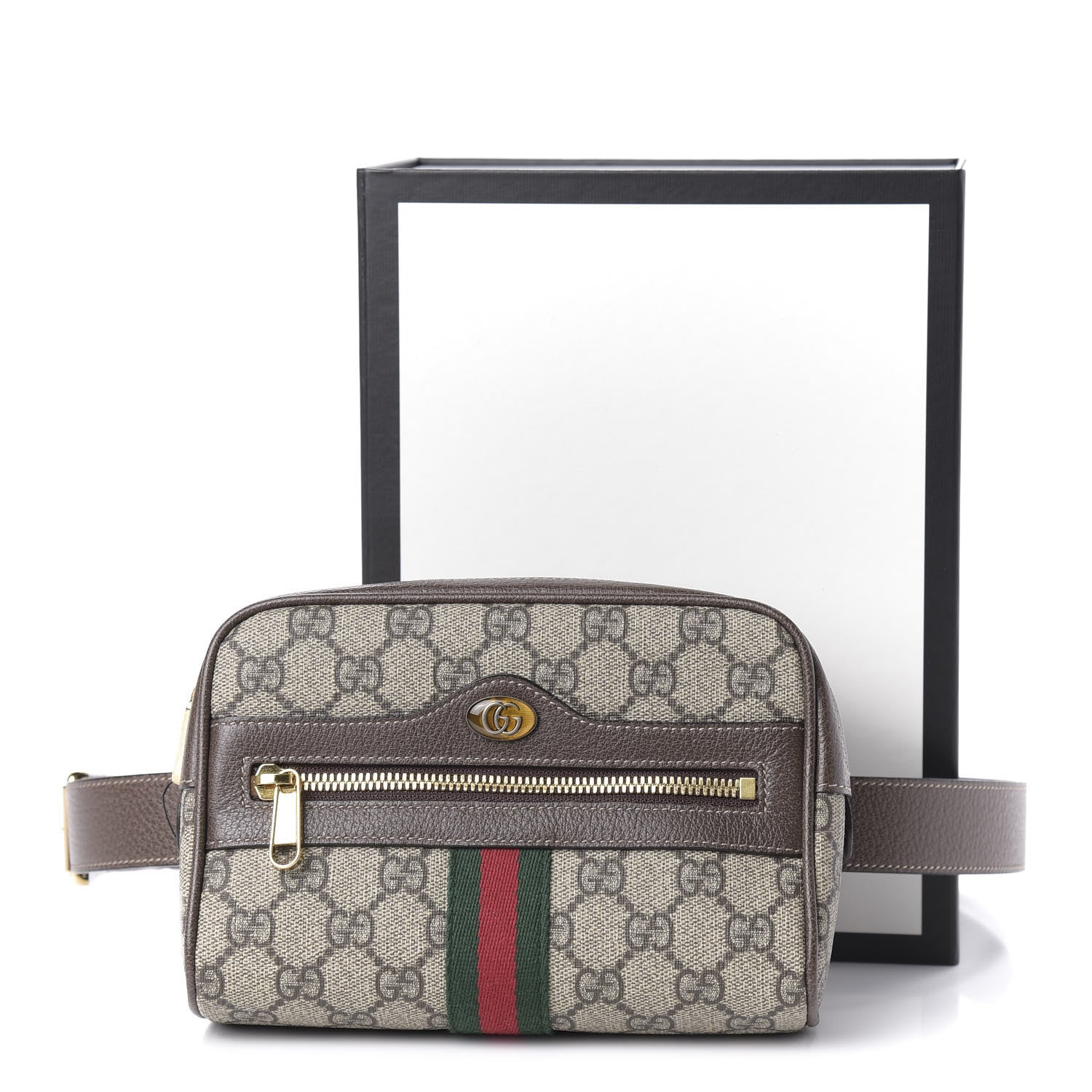 Gucci GG Supreme Monogram Web Small Ophidia Belt Bag 95 38 Dark Brown 11 of 11