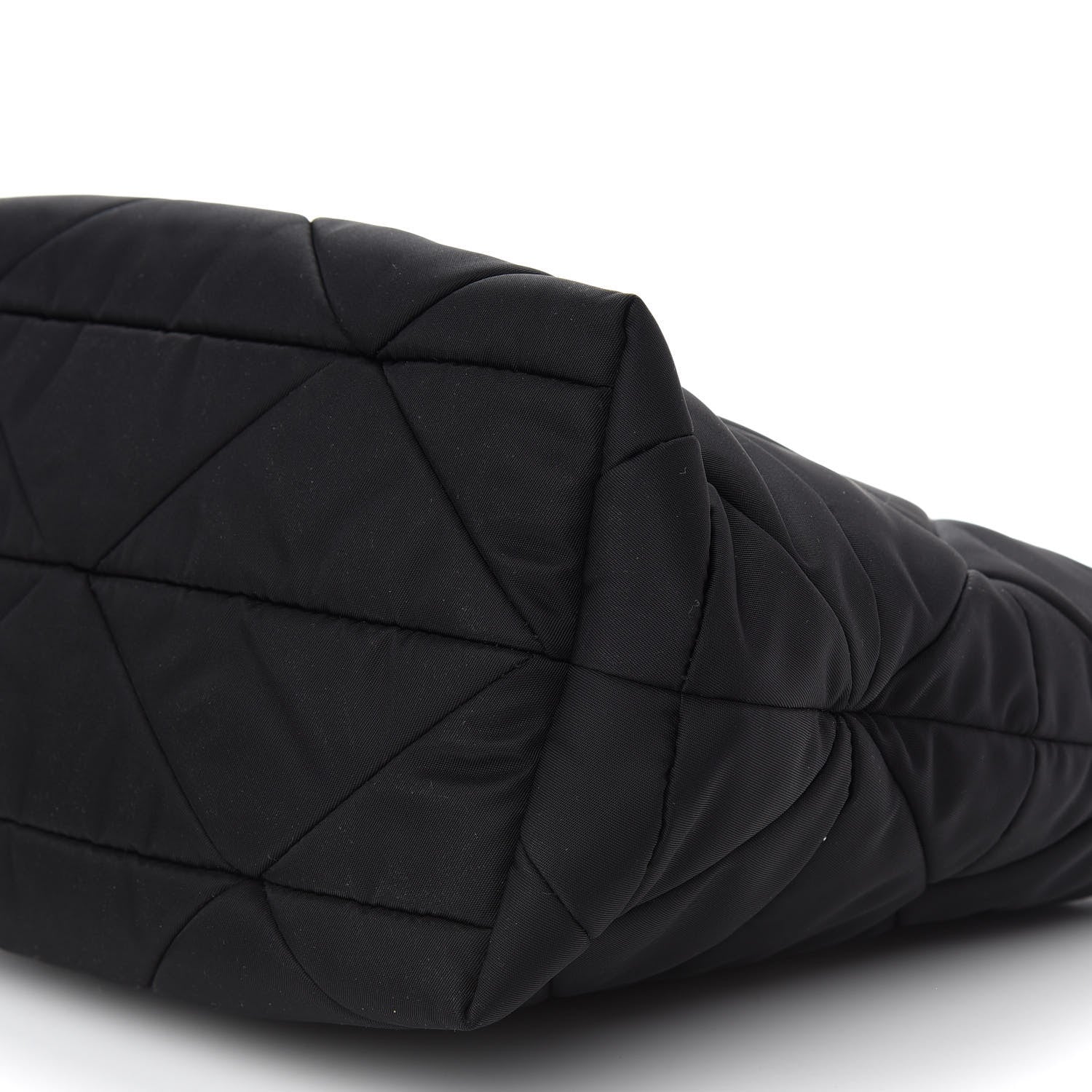 Prada Re-Nylon Nappa Triangle Quilted Padded Double Handled Zip Pocket Tote Black 8 of 8