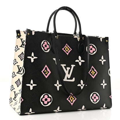 Louis Vuitton Monogram Giant Wild At Heart Onthego GM Black 3 of 9